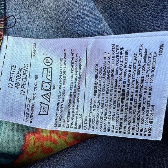 🎉5 for $45🎉 Banana Republic Dress Floral Print Size 12P - Picture 11 of 11